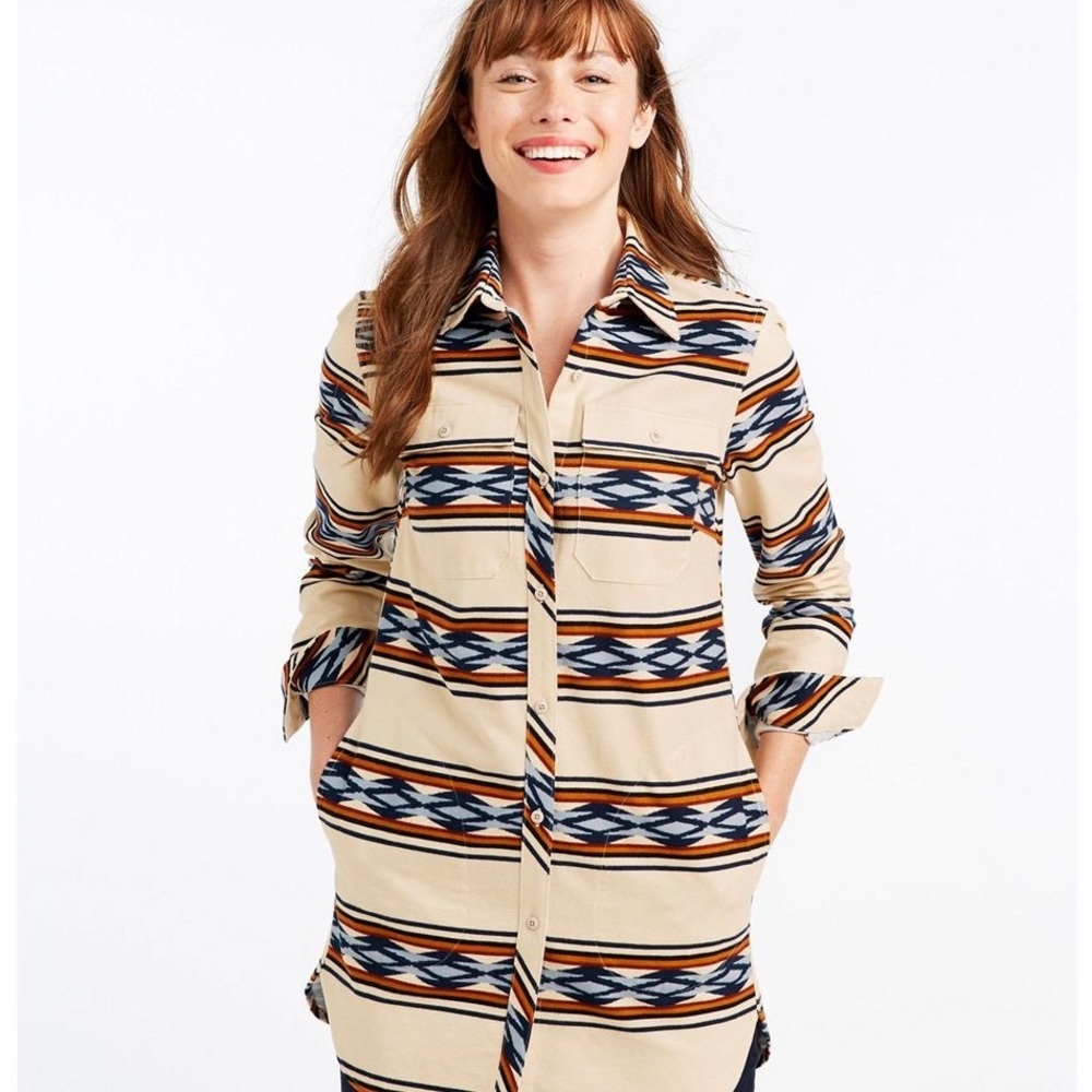 L.L. Bean Signature Chamois Printed Tunic